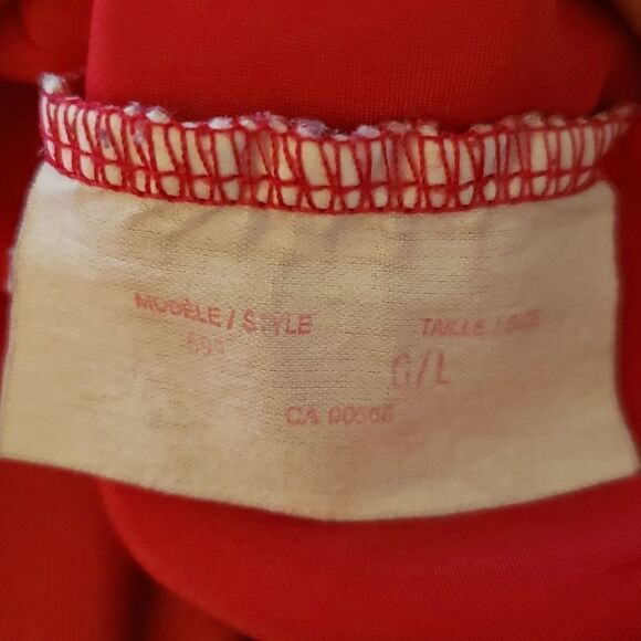 Bright Red Negligee Nightie Chemise Sz L - Picture 4 of 5